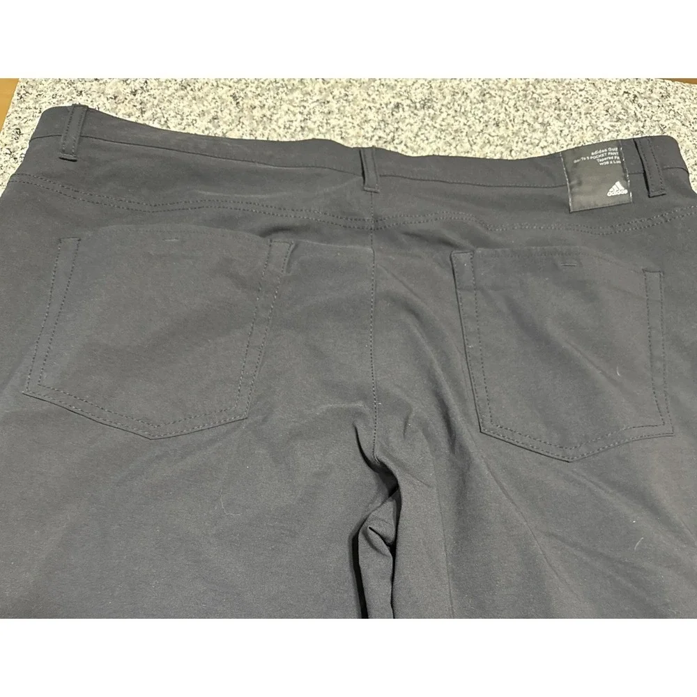 Adidas Prime‎ Green Golf 38X30 Navy 5 Pocket Tapered Fit Pants